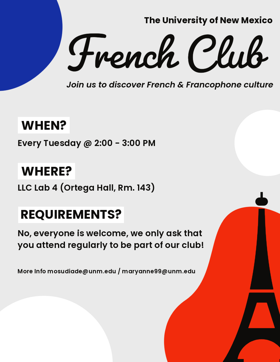 French Club Flyer