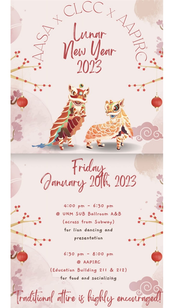 Flyer for Lunar New Year